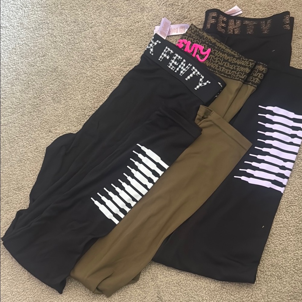 Fenty Beauty Black and Brown Leggings Modern Athletic Wear